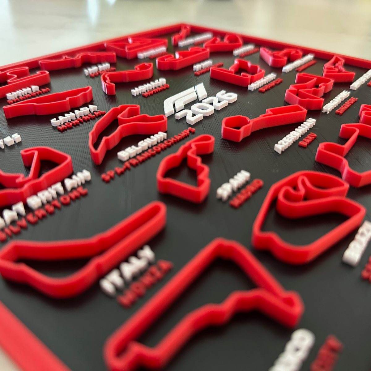 QUADRO CALENDÁRIO CIRCUITO F1 - 2026
