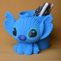 PORTA CANETA STITCH E ANGEL TEXTURIZADO