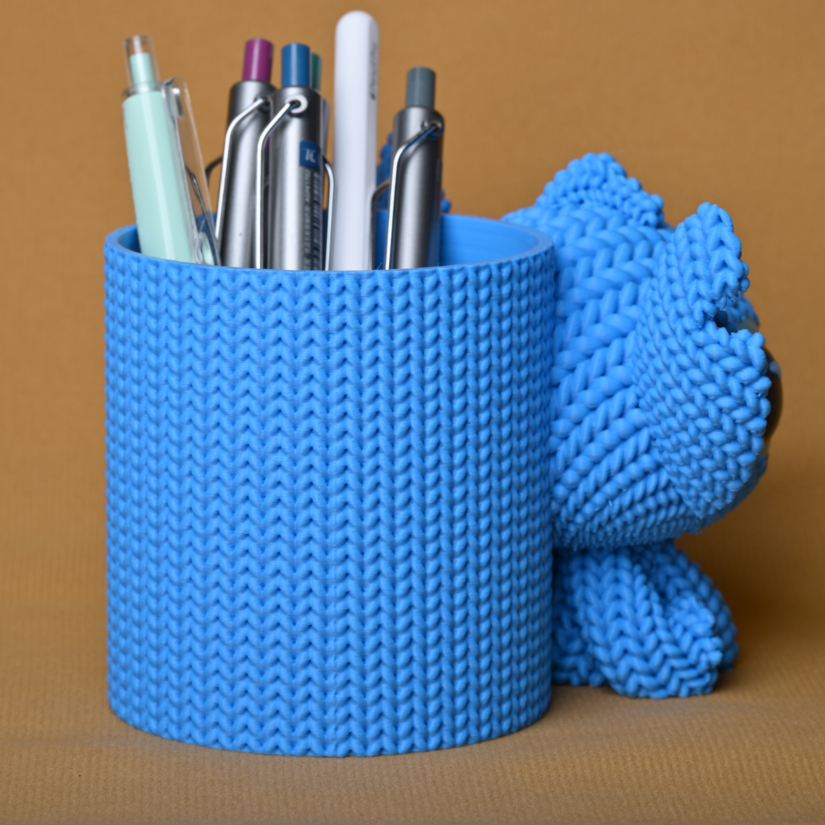 PORTA CANETA STITCH E ANGEL TEXTURIZADO