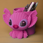 PORTA CANETA STITCH E ANGEL TEXTURIZADO